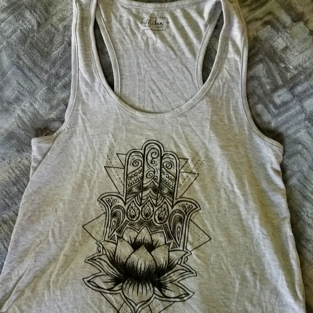 Ladies Gray Size L Active Tank Top